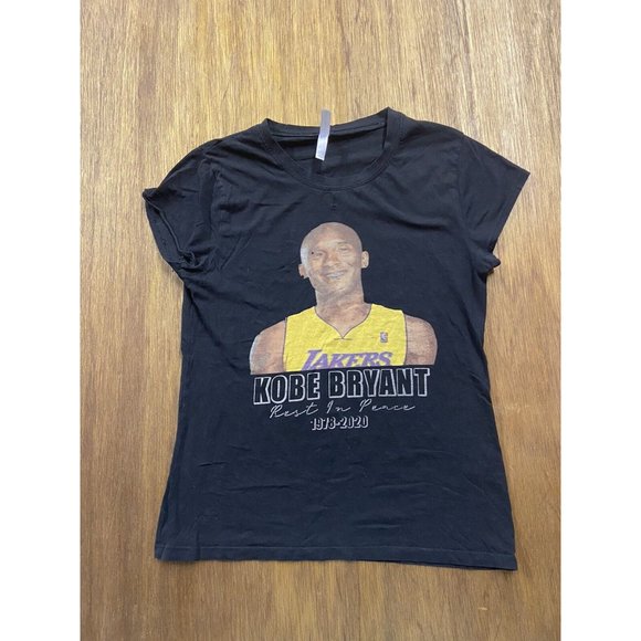 Kobe Bryant Memorial Black Graphic Crew Neck Tee RESETVED Women's XL - Picture 1 of 7